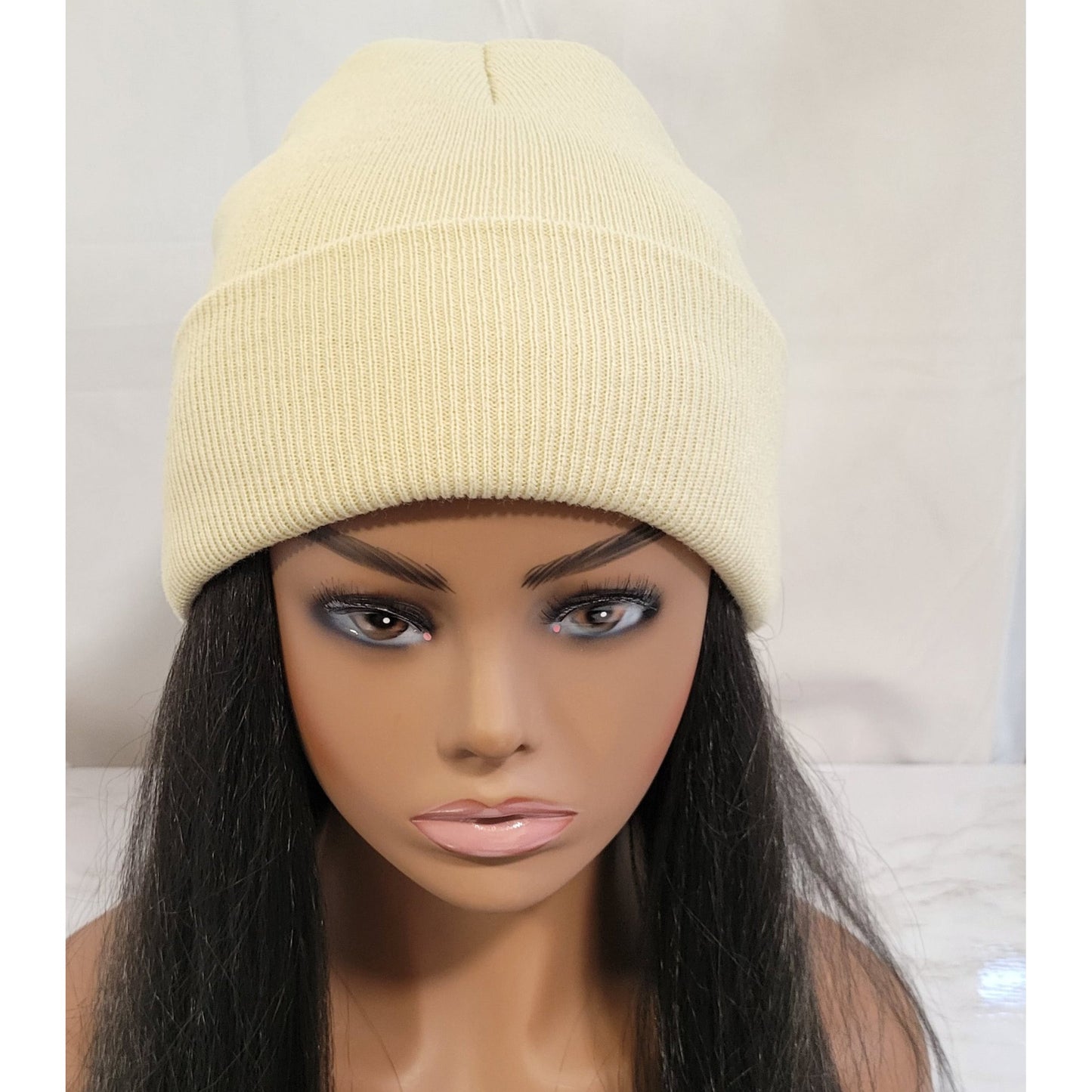 Satin lined knit beanie