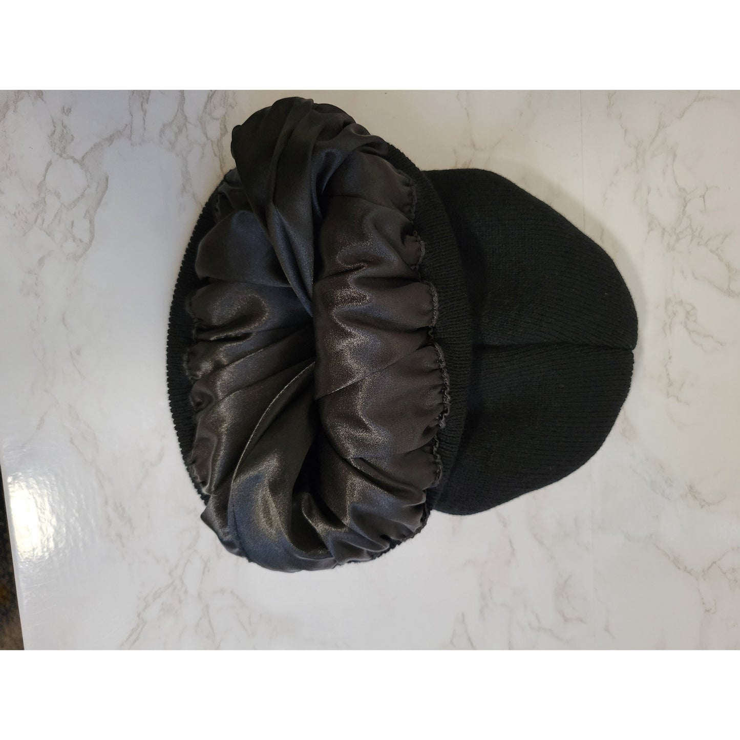 Satin lined knit beanie