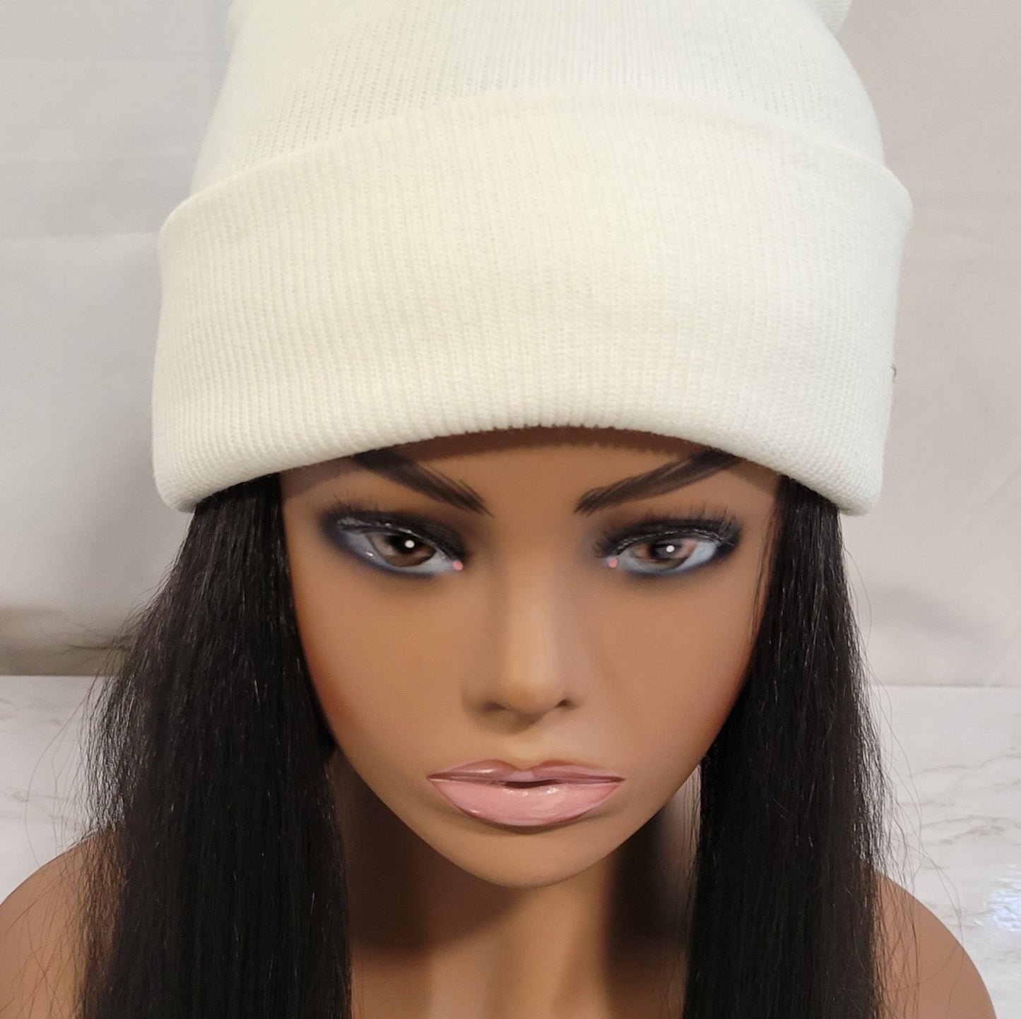 Satin lined knit beanie